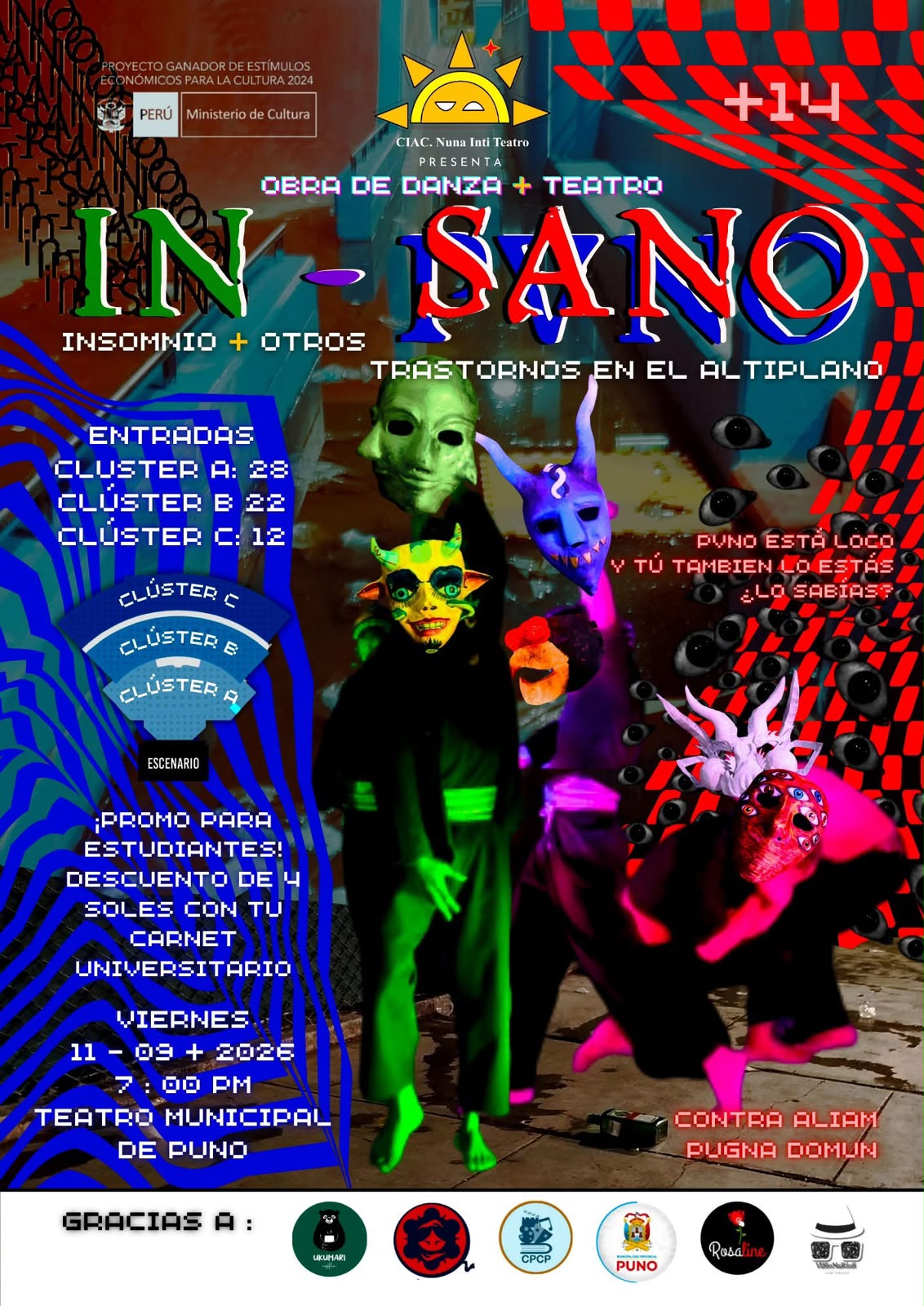Puno: “IN-SANO” La impactante obra que fusiona danza, teatro y salud mental llega al Teatro Municipal